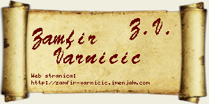 Zamfir Varničić vizit kartica